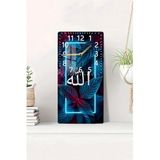 Kututr Allah Yazılı Neon Çerçeveli Temperli Cam Tablo Saat 30X60 Cm – Cusd028,Cusd028 30 X 60