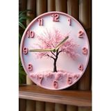 Kututr Blossom Time – 3D Görünümlü Çiçek Ağacı Mdf Duvar Saati Sdw270,Sdw270 33 X