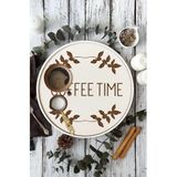 kutuTR Coffee Time 3'lü Dekoratif MDF Tepsi Seti 24 CM, Çttepsim19