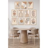 Kututr Dekorize Mdf 11 Parça 3 Mm Çerçeve Görünümlü Salon Ve Oda İçin Bohem Tablo Seti 4,Renkli 13 X 17