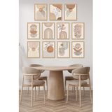 Kututr Dekorize Mdf 11 Parça 3 Mm Çerçeve Görünümlü Salon Ve Oda İçin Bohem Tablo Seti 4,Renkli 30 X 40