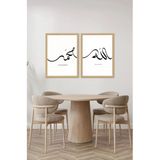 kutuTR Dekorize Mdf 2 Parça 30x40 cm 3 Mm Çerçeve Görünümlü Bohem Tablo 30402