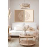 kutuTR Dekorize Mdf 2 Parça 30x40 cm 3 Mm Çerçeve Görünümlü Bohem Tablo, 8692016039376