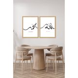 kutuTR Dekorize Mdf 2 Parça 30x40 cm 3 Mm Çerçeve Görünümlü Bohem Tablo, 8692016039383