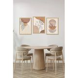 Kututr Dekorize Mdf 3 Parça 3 Mm Çerçeve Görünümlü Bohem Tablo 21X30 3020