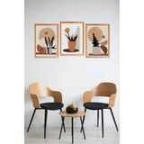 Kututr Dekorize Mdf 3 Parça Mm Çerçeve Görünümlü Bohem Tablo 3006,Renkli 30 X 40