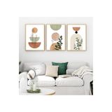 Kututr Dekorize Mdf 3 Parça Mm Çerçeve Görünümlü Bohem Tablo 3018,Renkli 30 X 40