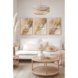 Kututr Dekorize Mdf 3 Parça Mm Çerçeve Görünümlü İslami Tablo 3029,Gri 30 X 40