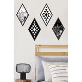 kutuTR Dekorize Mdf 4 Parça 3 Mm Çerçeve Görünümlü Bohem Tablo 16281