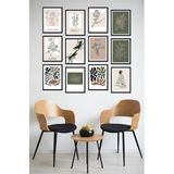 Kututr Dekorize Mdf Tablo Seti 12 Parça 3 Mm Botanik Salon Oturma Mutfak Odası İçin Duvar Dekoru Bt02,Renkli 21 X 30