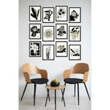 Kututr Dekorize Mdf Tablo Seti 12 Parça 3 Mm Botanik Salon Oturma Mutfak Odası İçin Duvar Dekoru Bt1,Renkli 21 X 30