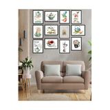 Kututr Dekorize Mdf Tablo Seti 12 Parça 3 Mm Mutfak Salon Oturma Yatak Odası Için Duvar Dekoru,Renkli 21 X 30,8692016044301