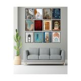 Kututr Dekorize Mdf Tablo Seti 12 Parça 3 Mm Salon Oturma Yatak Odası Için Duvar Dekoru,Renkli 30 X 40,8692016044493
