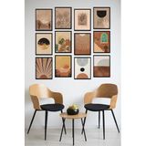 KutuTR Dekorize Mdf Tablo Seti 12 Parça - Salon Oturma Odası İçin Duvar Dekoru Çerçeve Görünümlü ONK 1006 30 x 40
