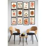 Kututr Dekorize Mdf Tablo Seti 12 Parça Salon Oturma Odası İçin Duvar Dekoru Çerçeve Görünümlü Onk 1031,Onk 1031 30 X 40