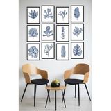 Kututr Dekorize Mdf Tablo Seti 12 Parça Salon Oturma Odası İçin Duvar Dekoru Çerçeve Görünümlü Onk 1036,Onk 1036 30 X 40