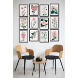 Kututr Dekorize Mdf Tablo Seti 12 Parça Salon Oturma Odası İçin Duvar Dekoru Çerçeve Görünümlü Onk Seri,Onk 1018 30 X 40