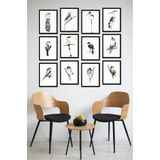 Kututr Dekorize Mdf Tablo Seti 12 Parça Salon Oturma Odası İçin Duvar Dekoru Çerçeve Görünümlü Onk Seri,Onk 1025 30 X 40