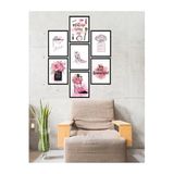 kutuTR Dekorize Mdf Tablo Seti 7 Parça 3 Mm - Pembe Salon Oturma Yatak Odası Için Duvar Dekoru pembemodel01.