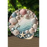 Kututr Deniz Yıldızı Tasarımlı Uv Baskı 3D Görünümlü Mdf Duvar Süsü – 33X33 Cm & 20X20 Dt236,Ahşap Dt236 20 X
