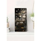 kutuTR Dikiş Makinesi Desenli UV Baskı Sessiz MDF Duvar Saati 30x60 cm, USD027