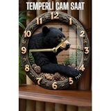 kutuTR Doğanın Gücüyle Zamana Dokunun! 3D Görünümlü Temperli Cam Saat – 33 cm CSDW029