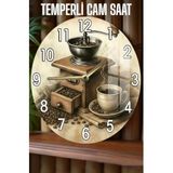 kutuTR Evinizde nostalji rüzgarı estirecek 3D Görünümlü Temperli Cam Saat – 33 cm CSDW218