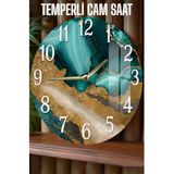 Kututr Evinizde Zamanı Şıklıkla Buluşturun! 3D Görünümlü Temperli Cam Saat – 33 Cm Csdw378,Cam Csdw378 X