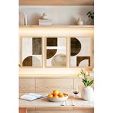 Kututr Geometrik Formlarda Kahve Tonlarında Modern 3’Lü Tablo Seti – Çerçeve Görünümlü Crvs1154,Çerçevesiz Crvs1154 30 X 40