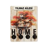 kutuTR Home Yazılı Kişiselleştirilebilir Ev için Anahtarlık Uv Baskı (Aile İsmi Yazılabilir) AT001, 8692016042512
