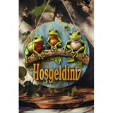 Kututr Hoş Geldiniz Uv Baskı 3D Görünümlü Mdf Kapı Süsü | Askılı Silinebilir Dekoratif 33 Cm Ks018,Beyaz 20 X