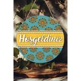 Kututr Hoş Geldiniz Uv Baskı 3D Görünümlü Mdf Kapı Süsü | Askılı Silinebilir Dekoratif Ks016,Ks016 20 X