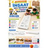 kutuTR İnşaat Boyama Kağıdı 30x250 cm Eğitici Çocuk Aktivite Rulo Boyama Posteri