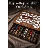kutuTR Kişiselleştirilebilir Ahşap Tesbih Kutusu Tek katlı– İsim Yazılı Tesbih (ince tesbihler için ideal) Saklama Kutusu – 27x21 cm