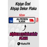 kutuTR Kişiye Özel Ahşap Dekor Araba Plakası, 8692016045384
