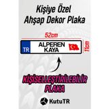 kutuTR Kişiye Özel Ahşap Dekor Plaka, Araba Plaka, Isimli Plaka, Cam Önü Plakası, Aksesuar Plaka