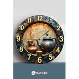 Kututr Mdf 33 Cm Sessiz Mekanizmalı Duvar Saati – 2D Hd Baskı 3D Görünümlü Tasarım,Sdw247 X