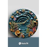 Kututr Mdf 33 Cm Sessiz Mekanizmalı Duvar Saati – 2D Hd Baskı 3D Görünümlü Tasarım,Sdw248 X