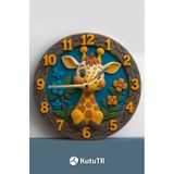 Kututr Mdf 33 Cm Sessiz Mekanizmalı Duvar Saati – 2D Hd Baskı 3D Görünümlü Tasarım,Sdw251 X