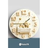 Kututr Mdf 33 Cm Sessiz Mekanizmalı Duvar Saati – 2D Hd Baskı 3D Görünümlü Tasarım,Sdw254 X