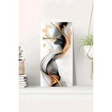 kutuTR MDF Dikdörtgen Dekoratif Duvar Saati | 30x60 cm | Modern UV Baskı Tasarım– USD0103
