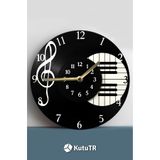 kutuTR MDF Duvar Saati Müzik Temalı – 33x33 cm SDW386