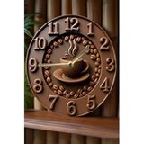 Kututr Minimal Coffee – Kahve Çekirdekli Mdf Duvar Saati | Sessiz Mekanizma Sdw226,Sdw226 33 X