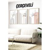 Kututr Modern Hat Sanatıyla Allahu Ekber – Elhamdülillah Sübhanallah Yazılı 3’Lü Tablo Seti Crv1076,Çerçeveli Crv1076 23 X 32