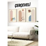 Kututr Modern Hat Sanatıyla Zarif Buluşma: Çam Ahşap Çerçeveli Tablo Seti Crv1098,Çerçeveli Crv1098 32 X 42