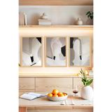 Kututr Modern Soyut Minimalist Tablo Seti – 3’Lü Çerçeve Görünümlü Duvar Dekoru Crvs1144,Çerçevesiz Crvs1144 30 X 40