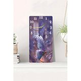 Kututr Mor Işıltılı Kelebek Temalı Temperli Cam Tablo Saat – 30X60 Cm | Hd Uv Baskı– Cusd159,Cusd159 30 X 60