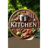 Kututr Mutfakta Şıklık Ve Neşe Bir Arada! "Kıtchen" Temalı Uv Baskılı 3D Gürünümlü Mdf Duvar Süsü Dt063,Dt063 20 X