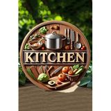 Kututr Mutfakta Şıklık Ve Neşe Bir Arada! "Kıtchen" Temalı Uv Baskılı 3D Gürünümlü Mdf Duvar Süsü Dt063,Dt063 33 X