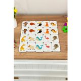 kutuTR Notpa 20 Parça Hayvanlar Eşleştirme Oyunu Hafıza Kartı Ahşap Eğitici Puzzle Oyuncak Set 3